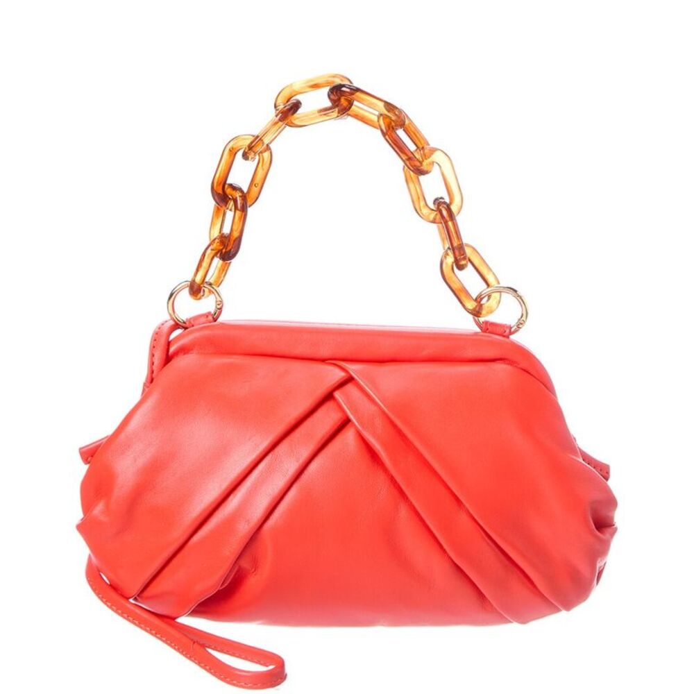 Rafé Brooke Leather Clutch, Red